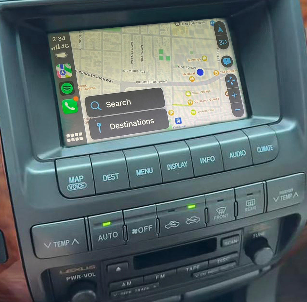 2003-2021 Lexus GX400 GX460 GX470 OEM Head Unit Wireless Apple CarPlay & Android Auto Integration Kits