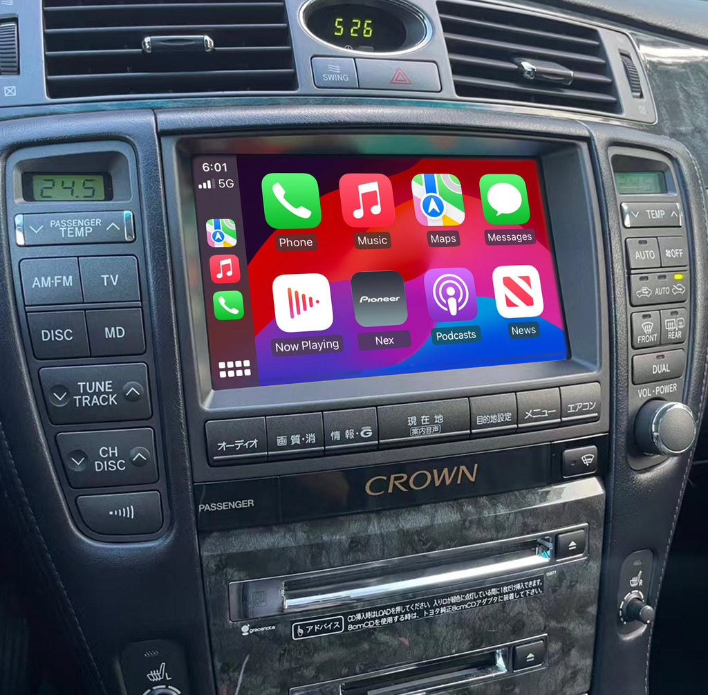 2005-2008 Toyota Crown GRS184 OEM Head Units wireless Apple CarPlay & Android Auto Integration Kits