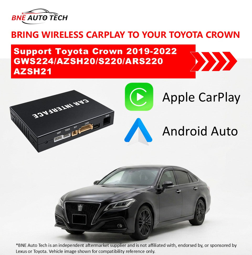 2019-2022 Toyota Crown 15 Original Navigation Upgrade Carplay Hicar Wireless Apple CarPlay / Android Auto Integration Kits