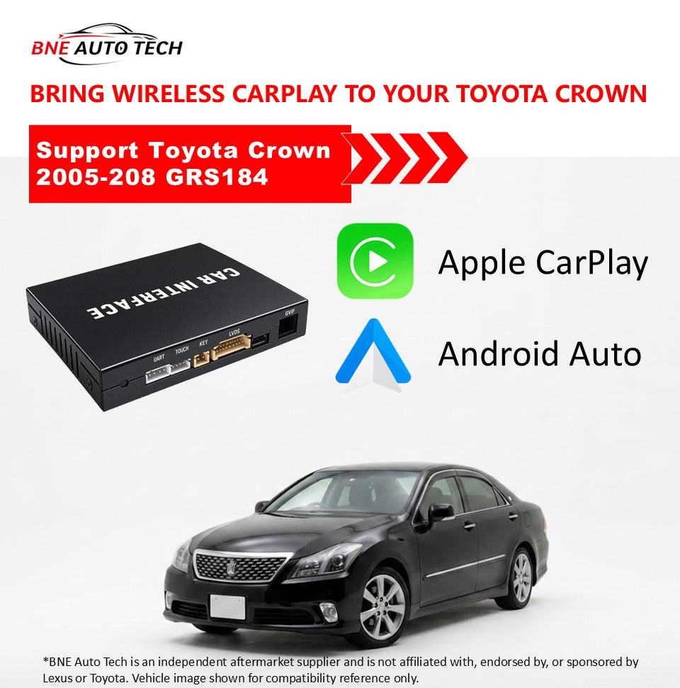 Toyota Crown GRS204 2005-2008 Wireless CarPlay & Android Auto Upgrade Kit
