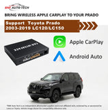 Toyota Landcruiser Prado LC120/LC150 2003-2019 Wireless CarPlay & Android Auto Upgrade Kit